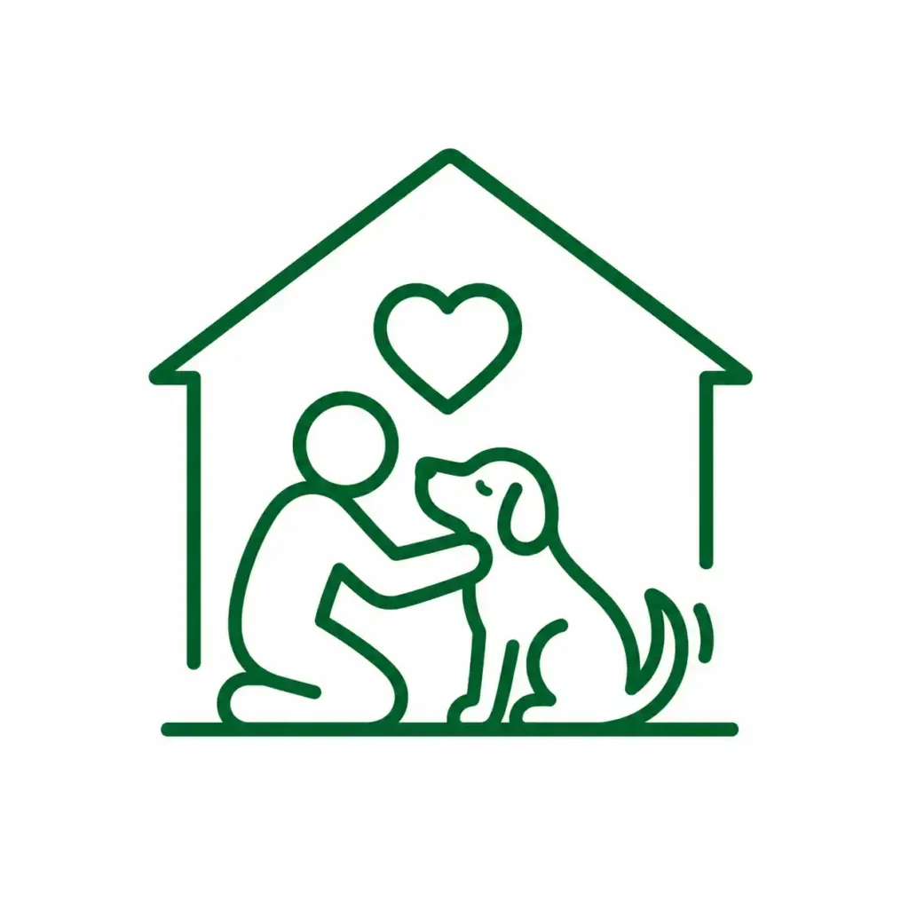 Icone représentant le bien être du chien à la maison